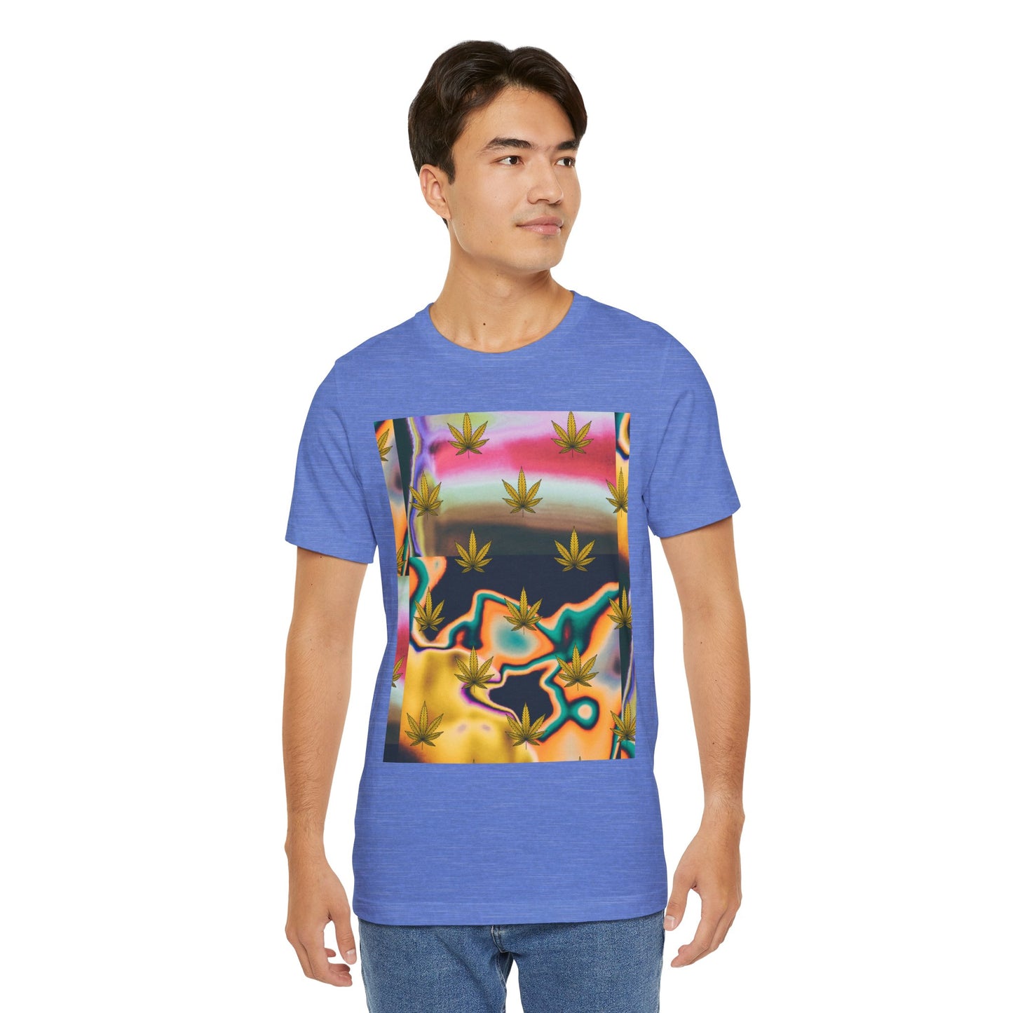 Vibrant Leaf Graphic Tee - Unisex Jersey Short Sleeve T-Shirt