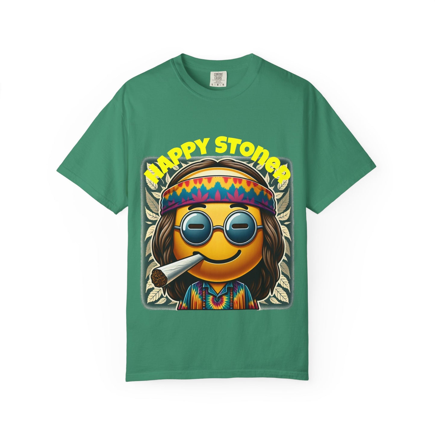 Happy Stoner Unisex Garment-Dyed T-Shirt | Chill Vibe Tee for Budding Enthusiasts