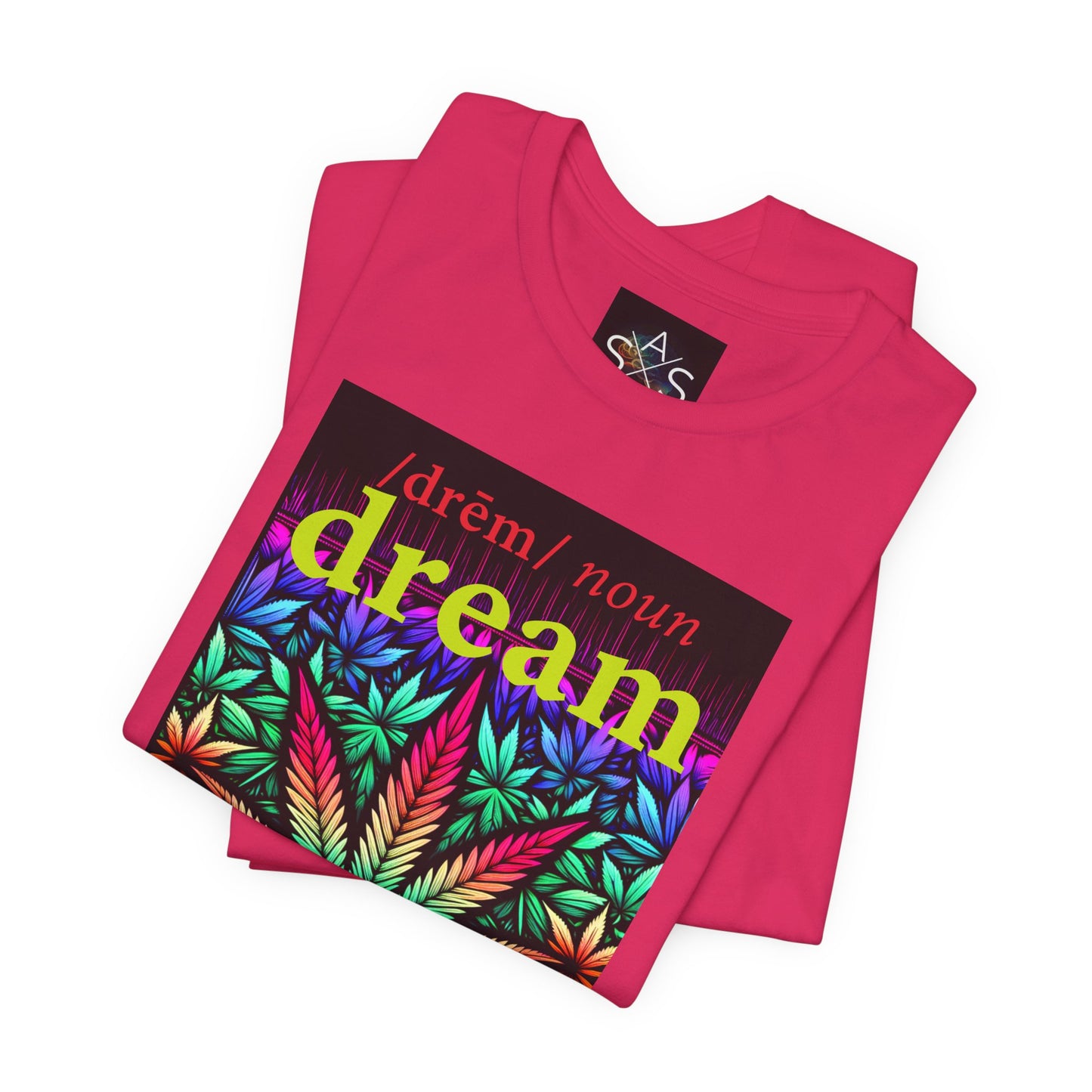 Dream Inspired Unisex Jersey Tee - Vibrant Cannabis Graphic T-Shirt