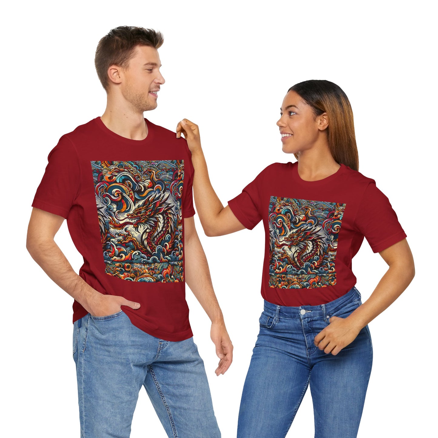 Vibrant Dragon Graphic Tee - Unisex Jersey Short Sleeve Shirt