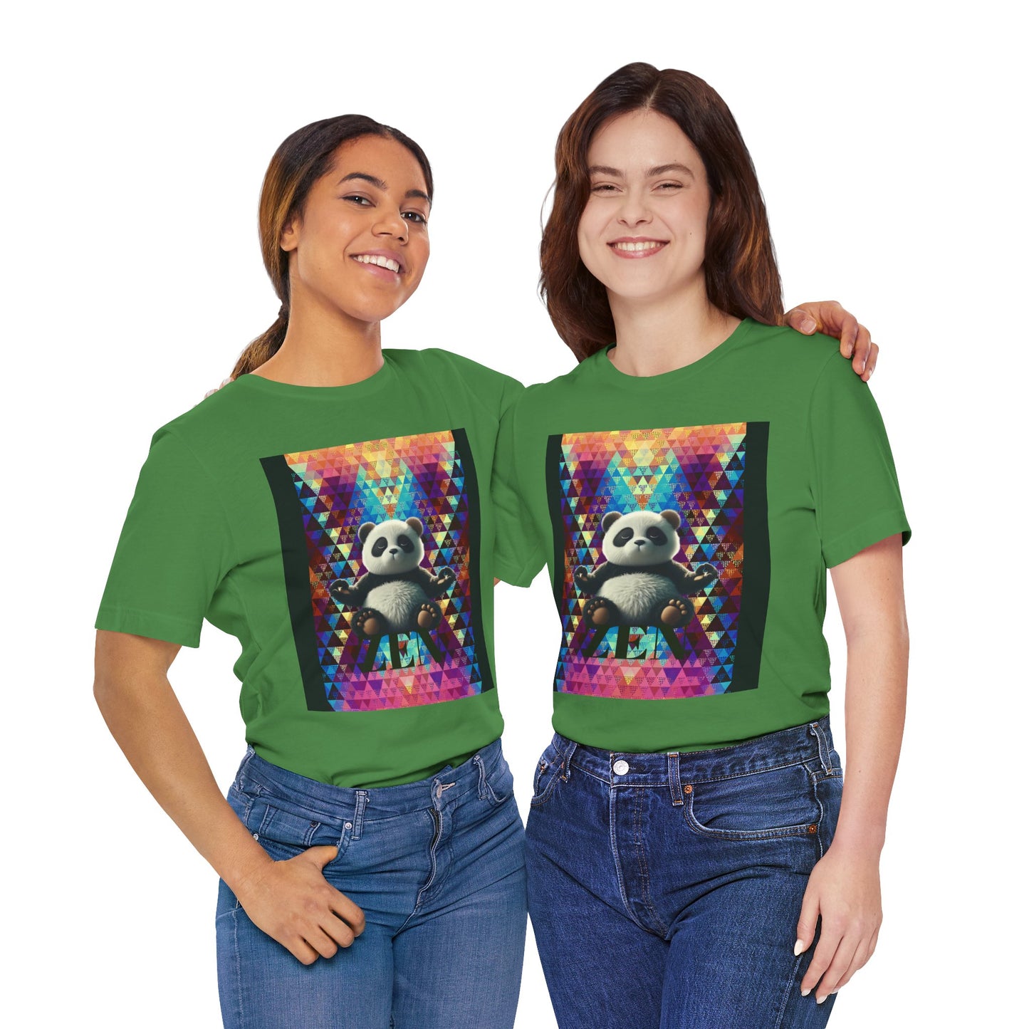 Colorful Panda Graphic Tee - Unisex Jersey Short Sleeve