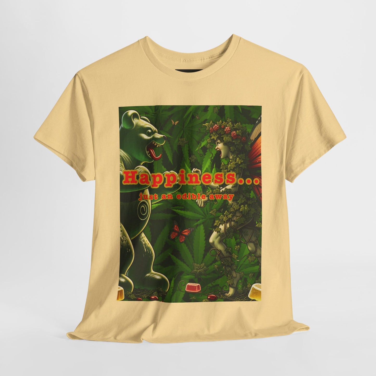 Happiness Jungle Unisex Heavy Cotton Tee, Graphic T-Shirt, Nature Lover Gift, Summer Wardrobe Essential, Unisex Casual Wear