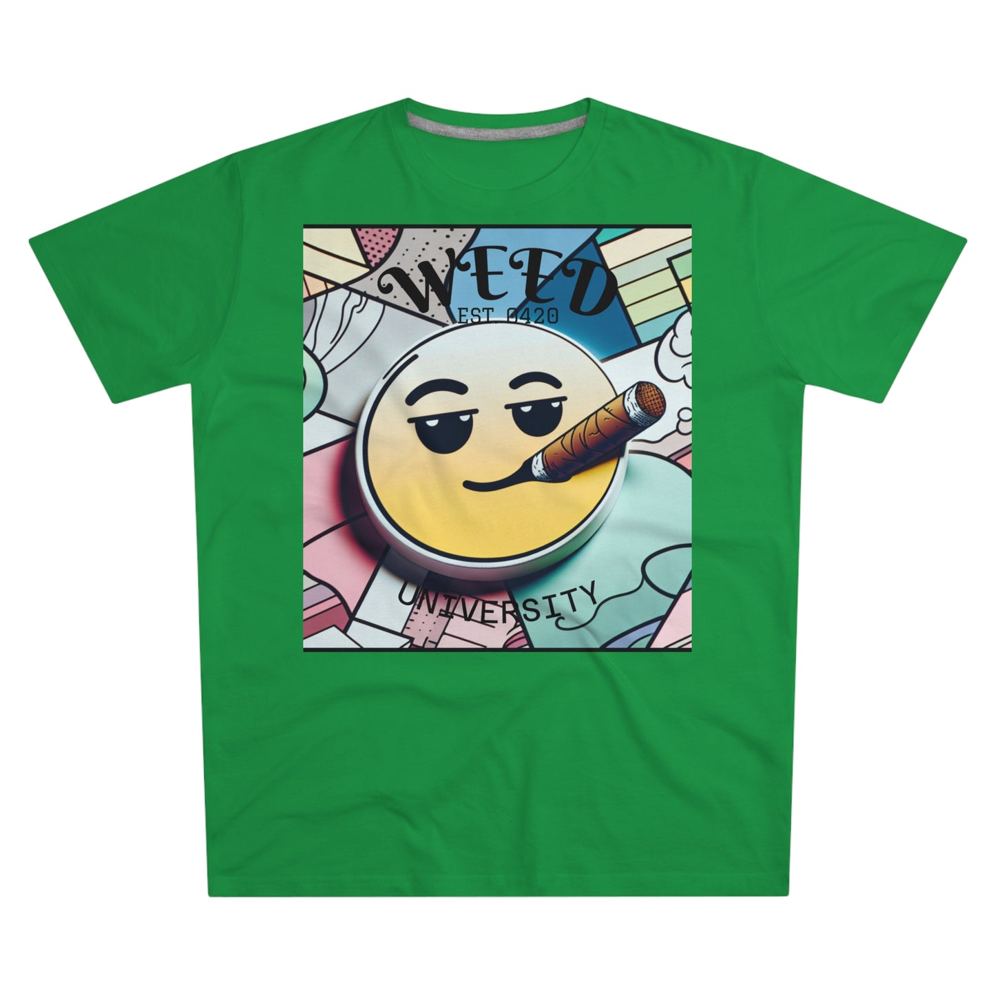 Cozy Weed University Tee - Modern Fit Cannabis T-Shirt for Fun Lovers