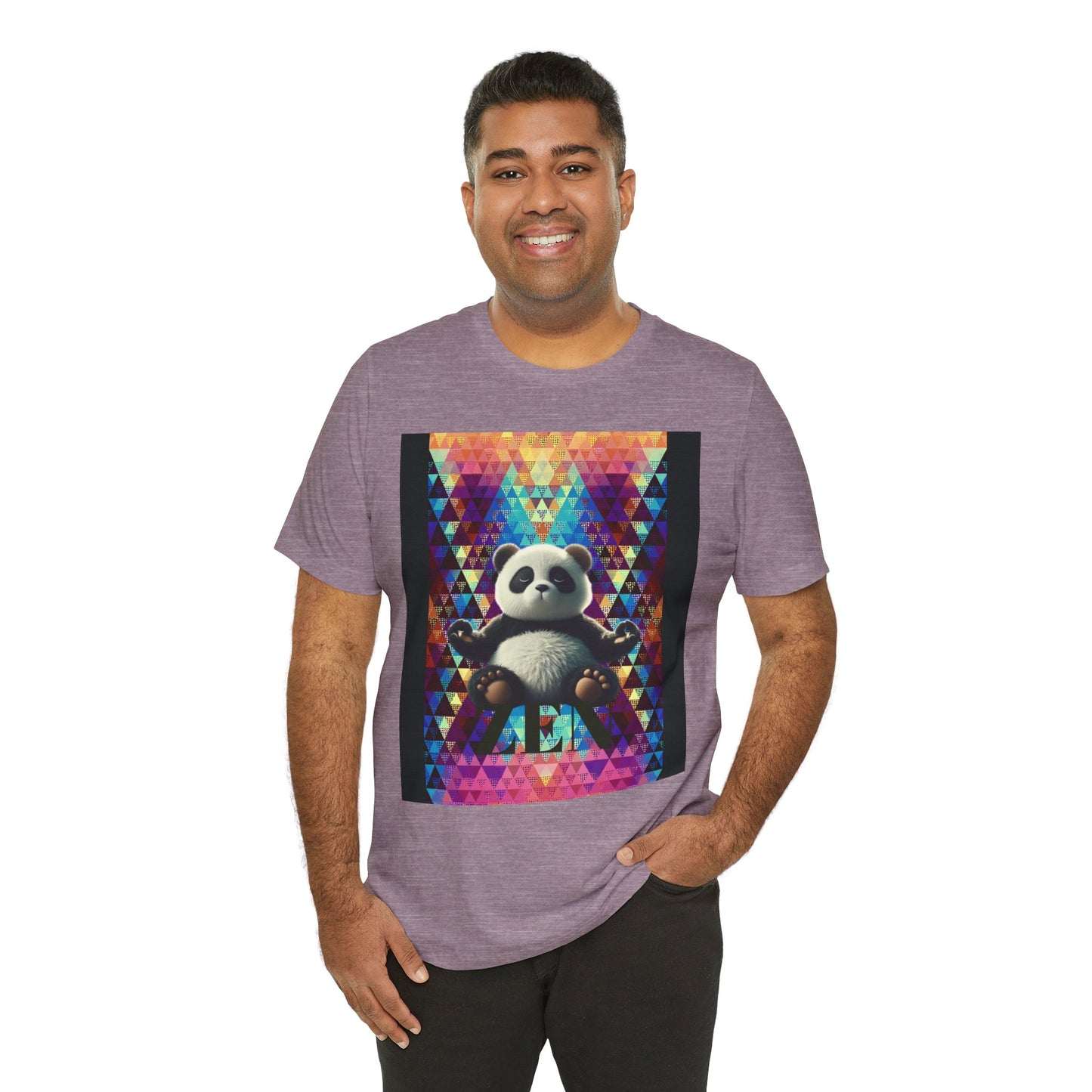 Colorful Panda Graphic Tee - Unisex Jersey Short Sleeve