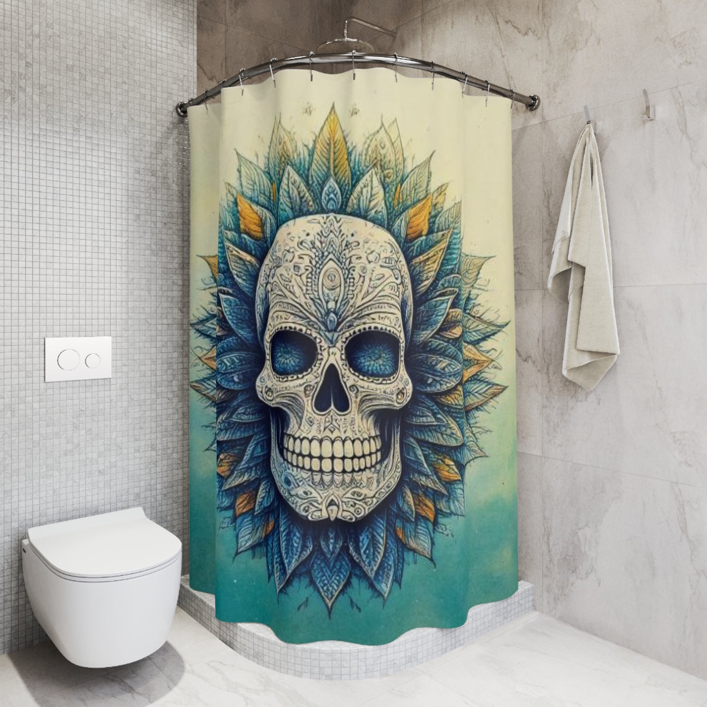 Ethereal Skull Shower Curtains