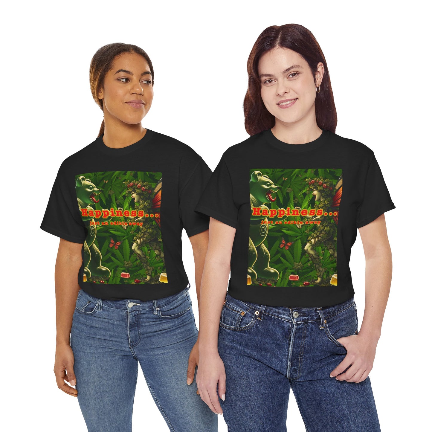 Happiness Jungle Unisex Heavy Cotton Tee, Graphic T-Shirt, Nature Lover Gift, Summer Wardrobe Essential, Unisex Casual Wear
