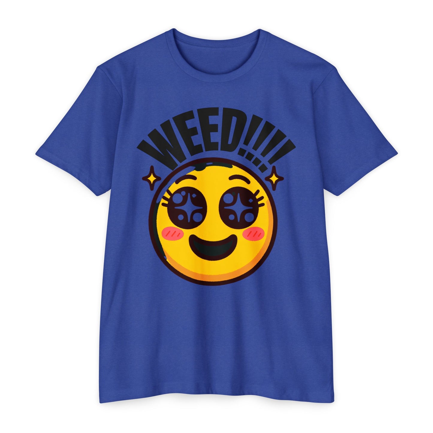 Fun Weed Smiley Face T-Shirt for Cannabis Lovers
