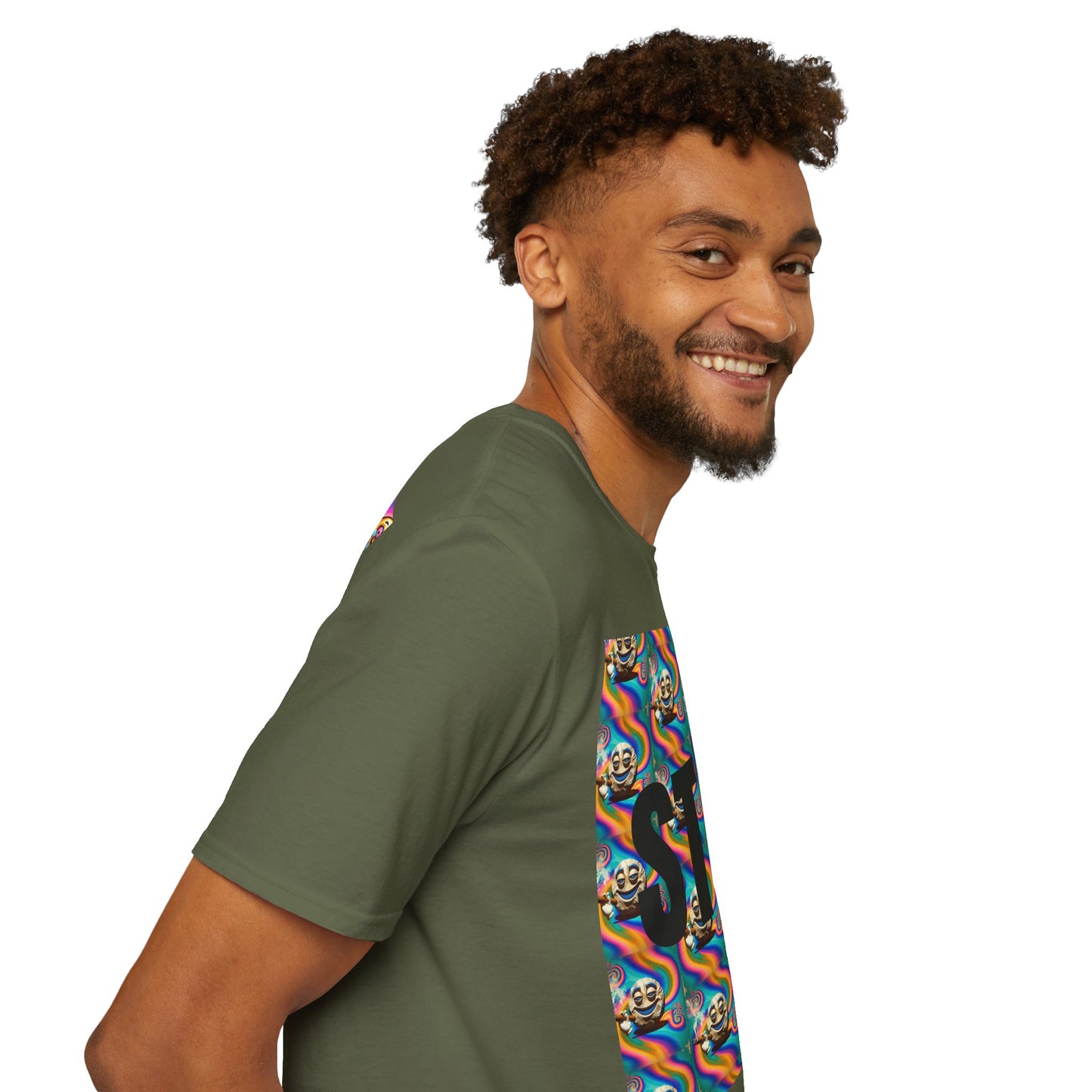 Stay Stoned Unisex Softstyle T-Shirt - Retro Vibe Graphic Tee for Fun Gatherings