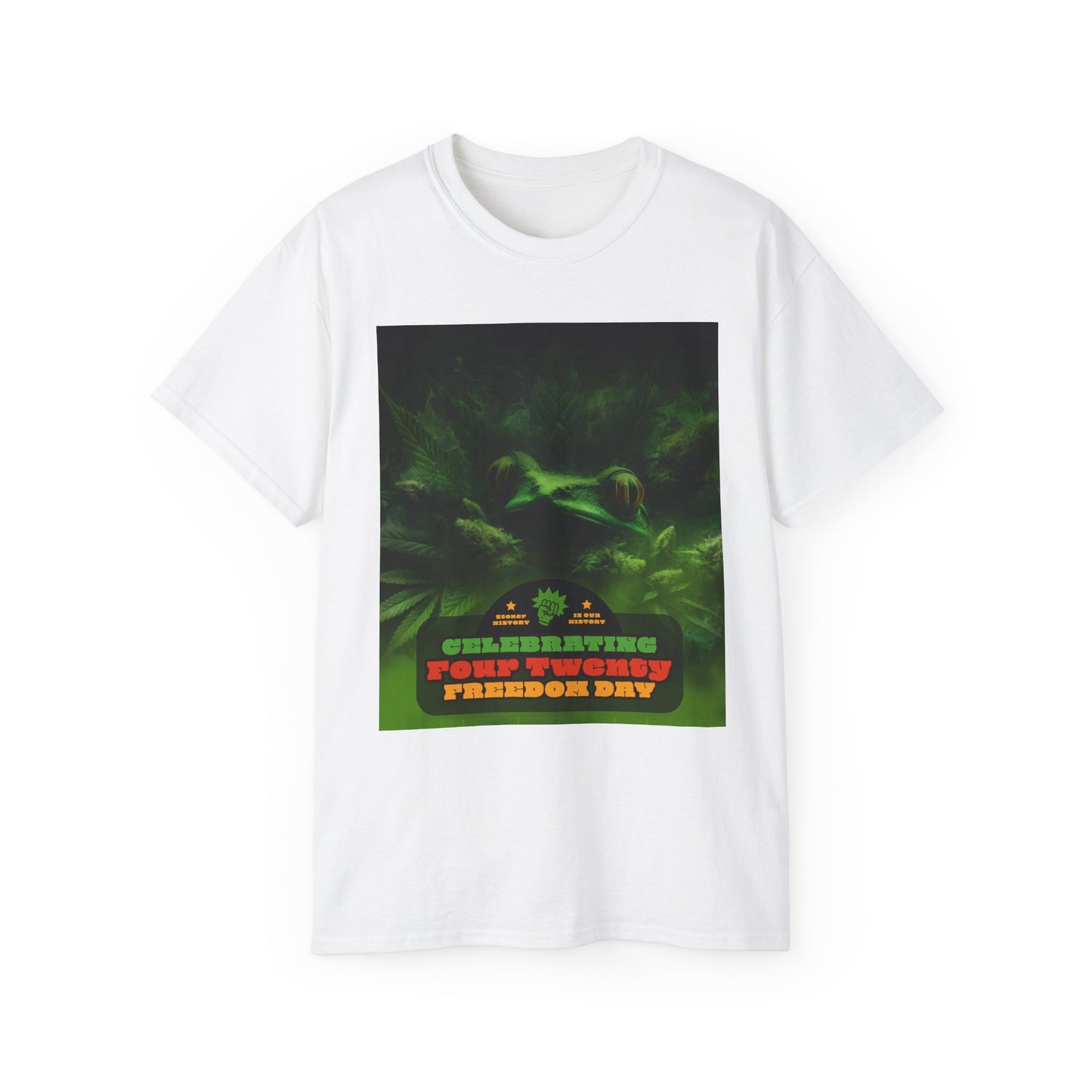 Celebrating 420 Freedom Day Unisex Ultra Cotton Tee, Cannabis T-shirt, 420 Celebration Shirt, Stoner Graphic Tee, Gift for Weed Lovers