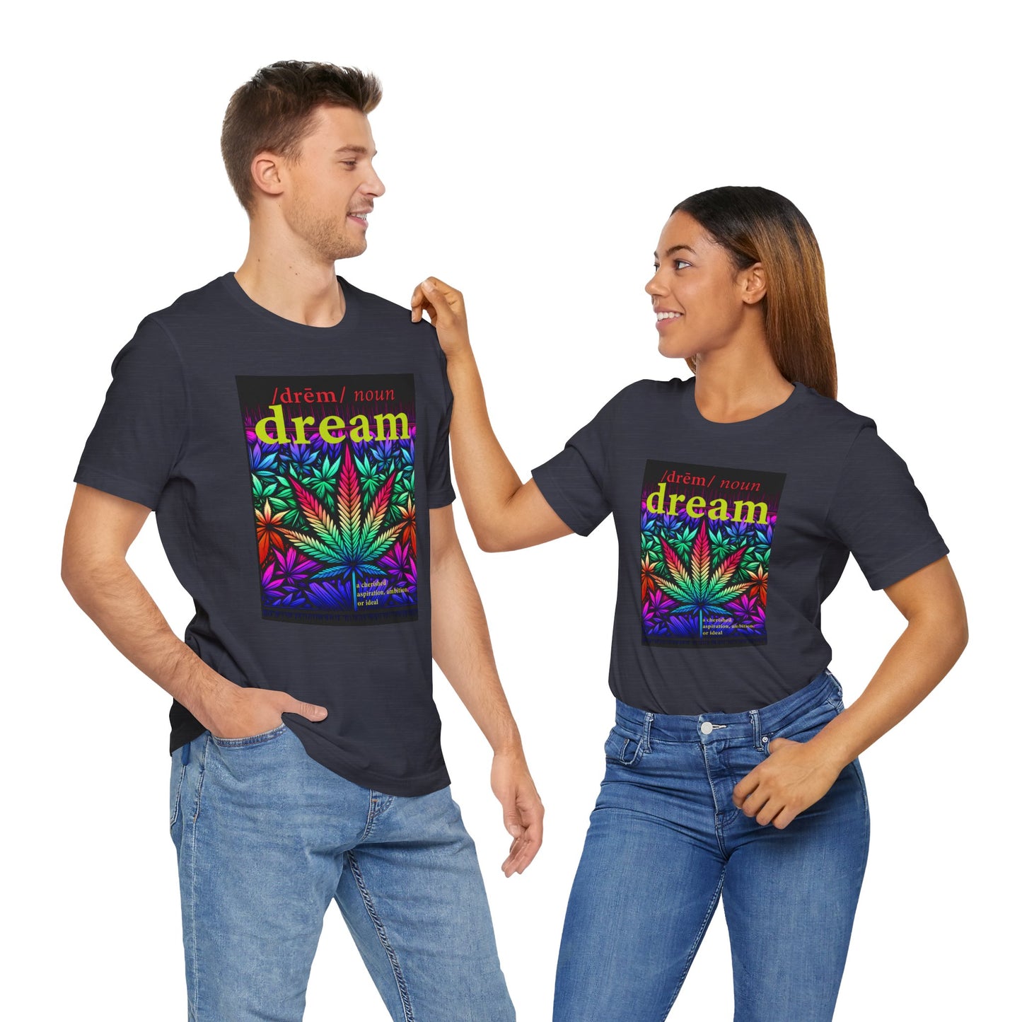 Dream Inspired Unisex Jersey Tee - Vibrant Cannabis Graphic T-Shirt
