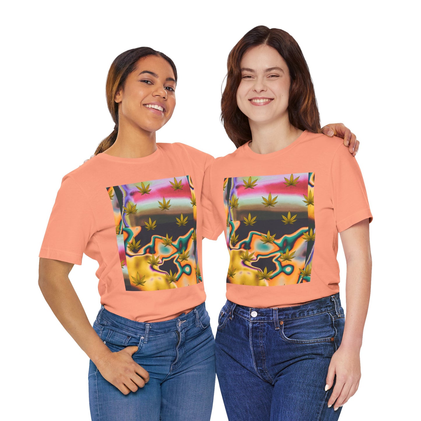 Vibrant Leaf Graphic Tee - Unisex Jersey Short Sleeve T-Shirt