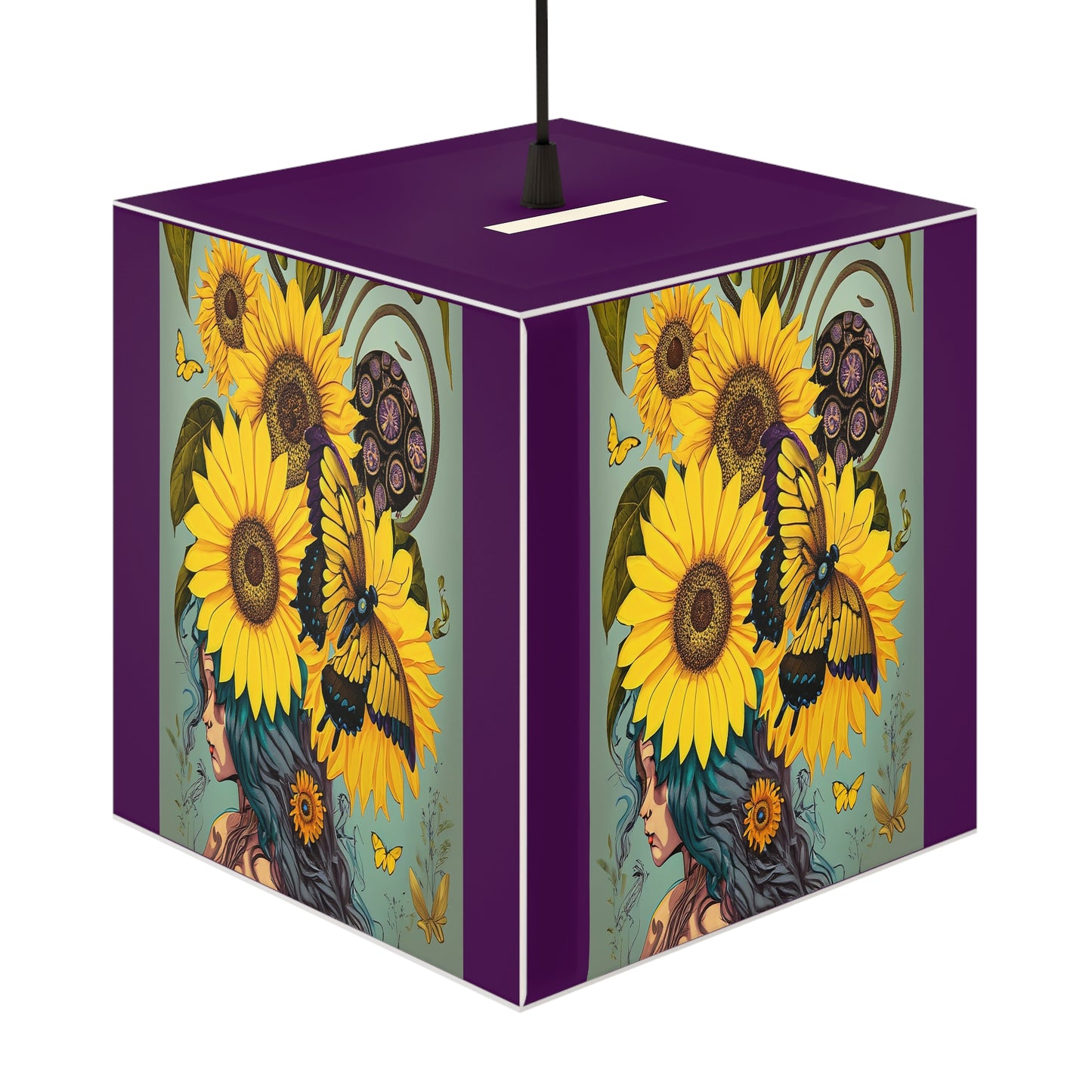 `Les Tournesols' Light Cube Lamp