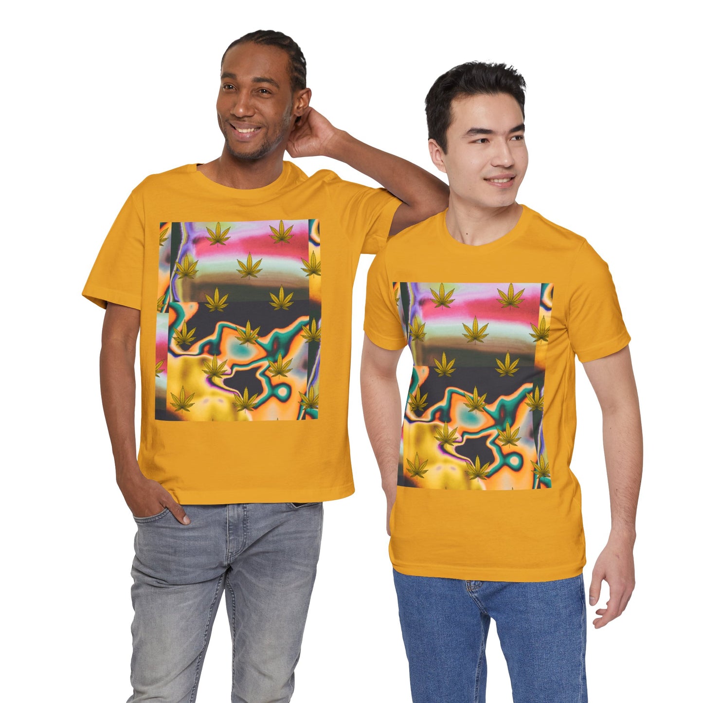 Vibrant Leaf Graphic Tee - Unisex Jersey Short Sleeve T-Shirt