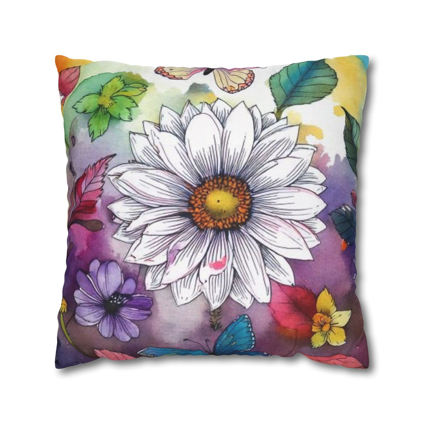 Spun Polyester Square Pillowcase