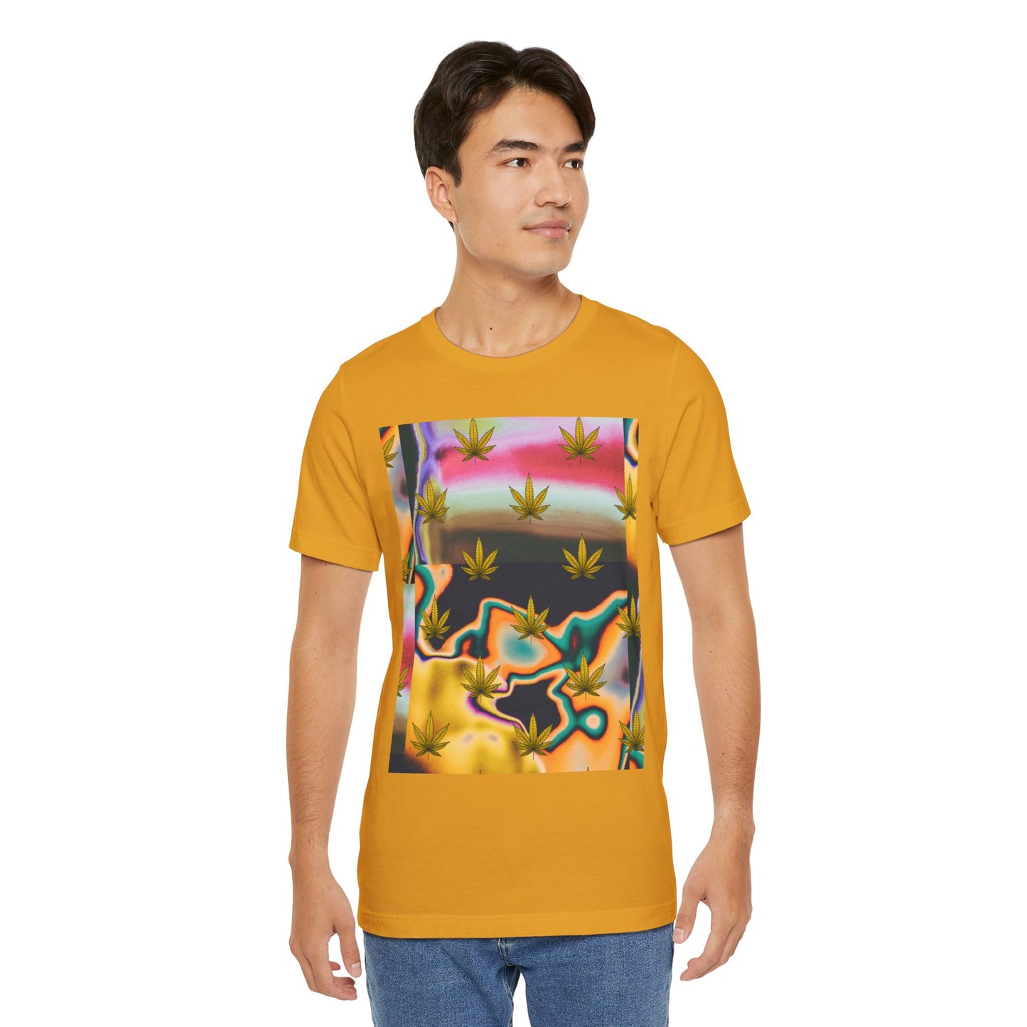 Vibrant Leaf Graphic Tee - Unisex Jersey Short Sleeve T-Shirt