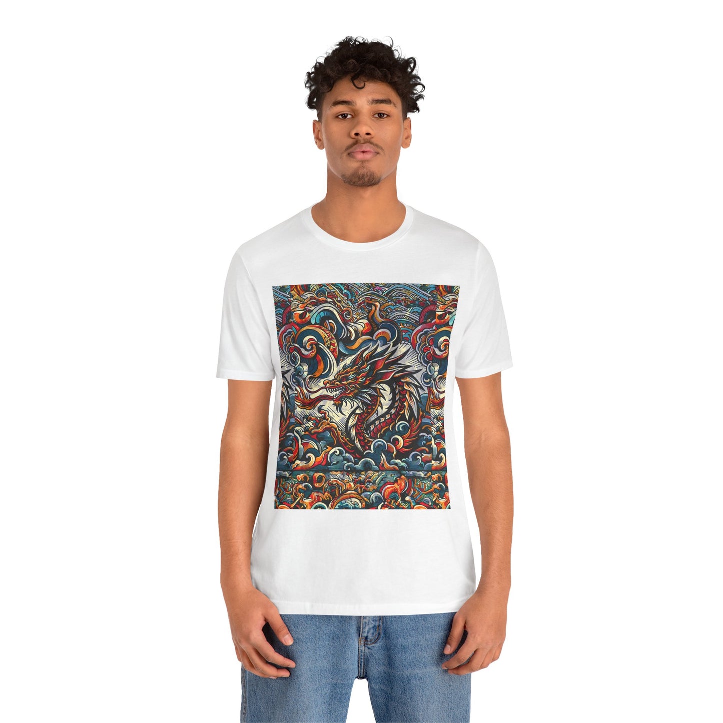 Vibrant Dragon Graphic Tee - Unisex Jersey Short Sleeve Shirt