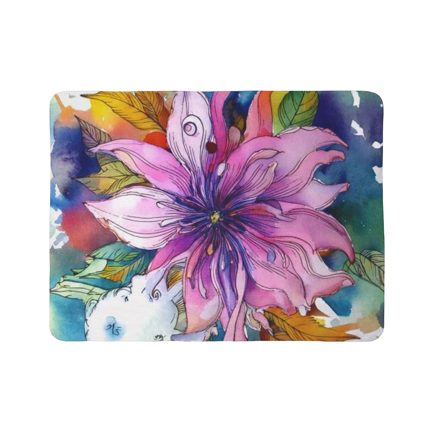 Flower Power Sherpa Blanket