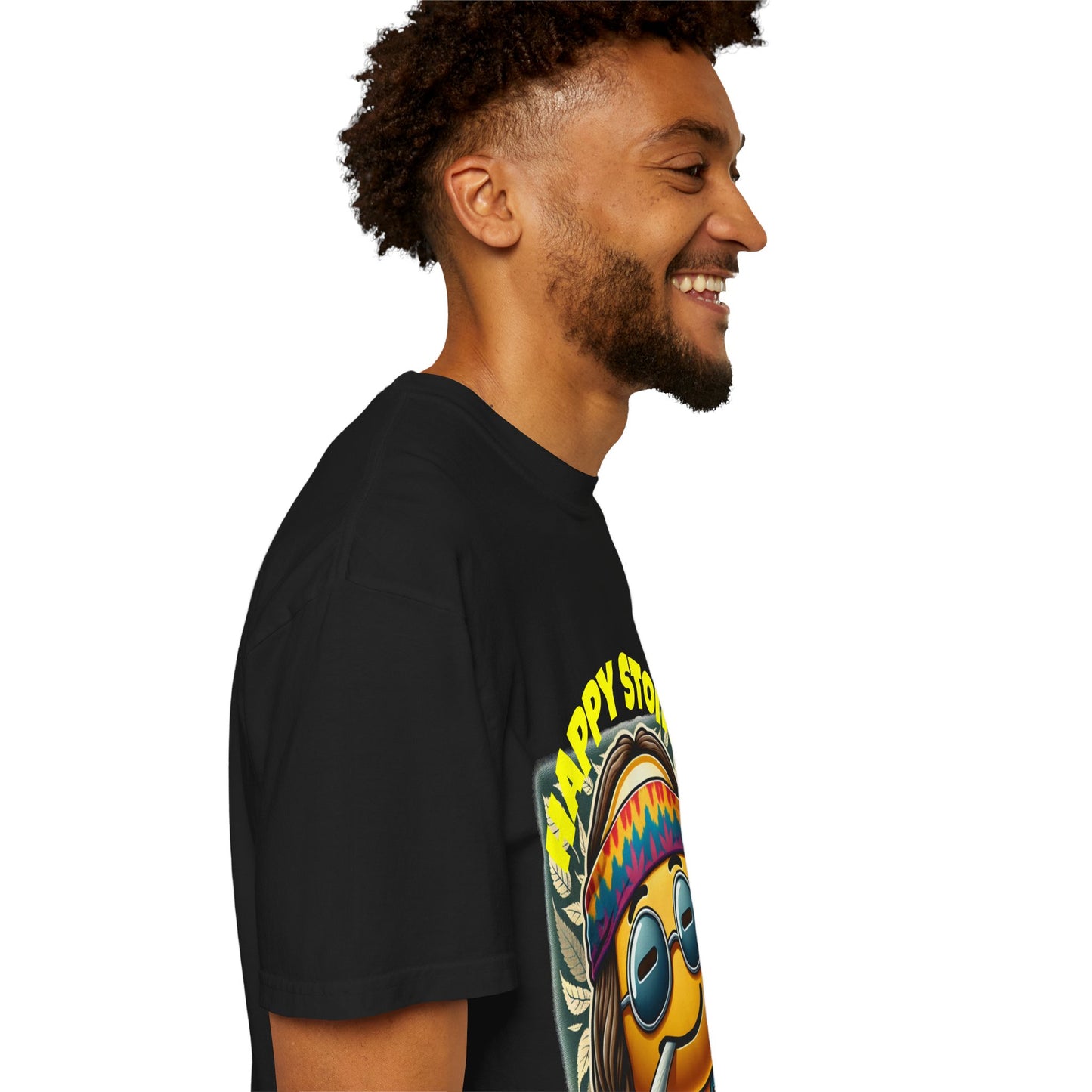 Happy Stoner Unisex Garment-Dyed T-Shirt | Chill Vibe Tee for Budding Enthusiasts