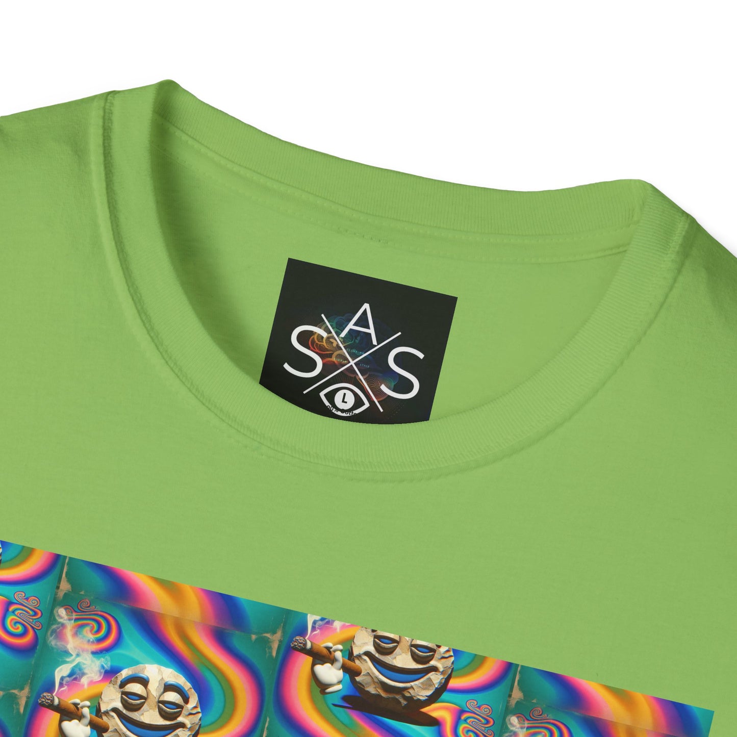 Stay Stoned Unisex Softstyle T-Shirt - Retro Vibe Graphic Tee for Fun Gatherings