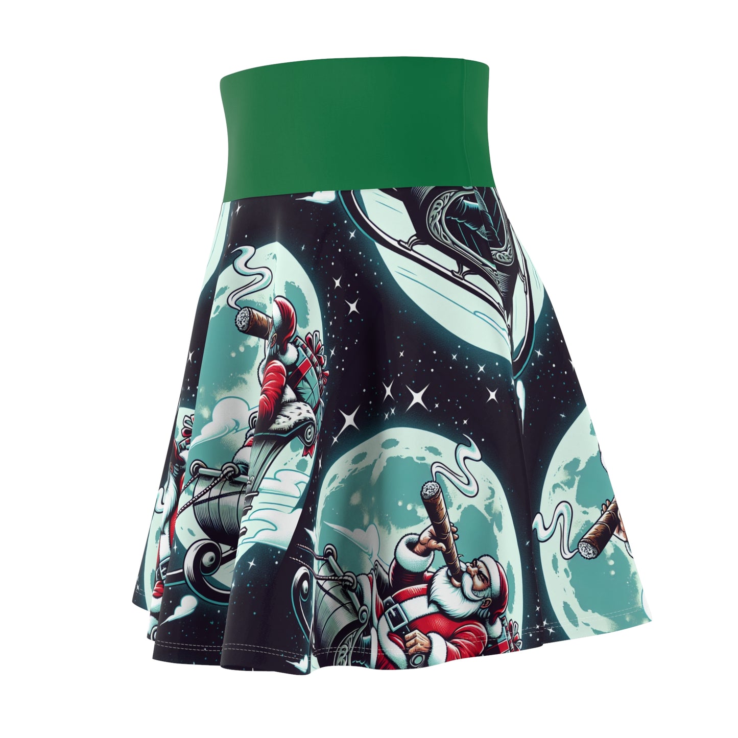Chill with Santa Women's Skater Skirt (AOP)