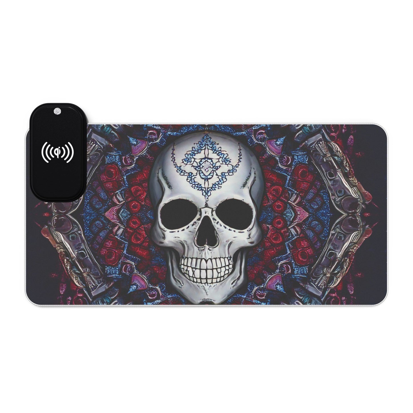 Skull Magic LED Gaming Mouse Pad, Wireless Charging
