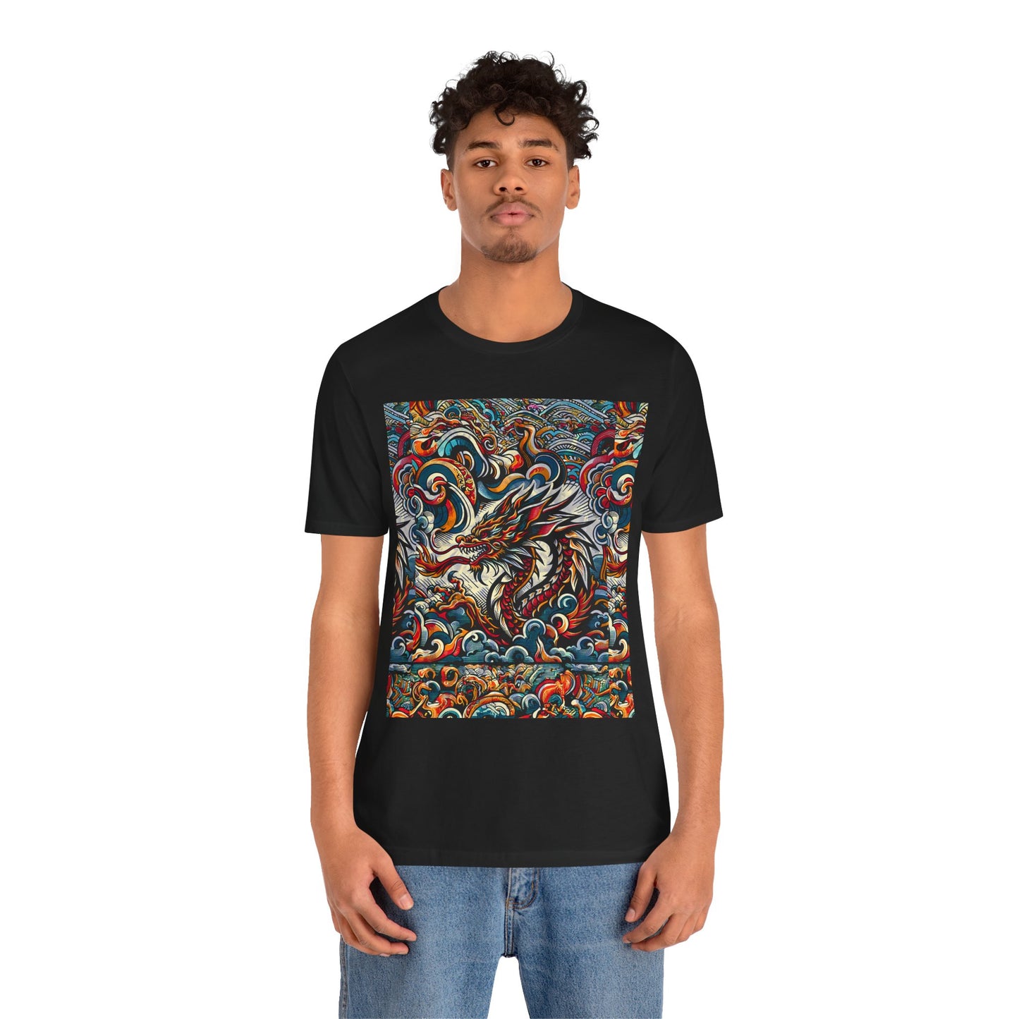 Vibrant Dragon Graphic Tee - Unisex Jersey Short Sleeve Shirt