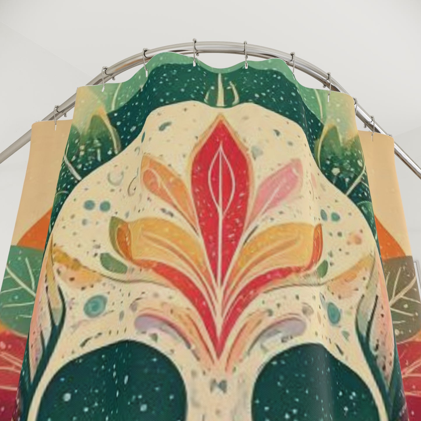 Skeletal Bloom Shower Curtains