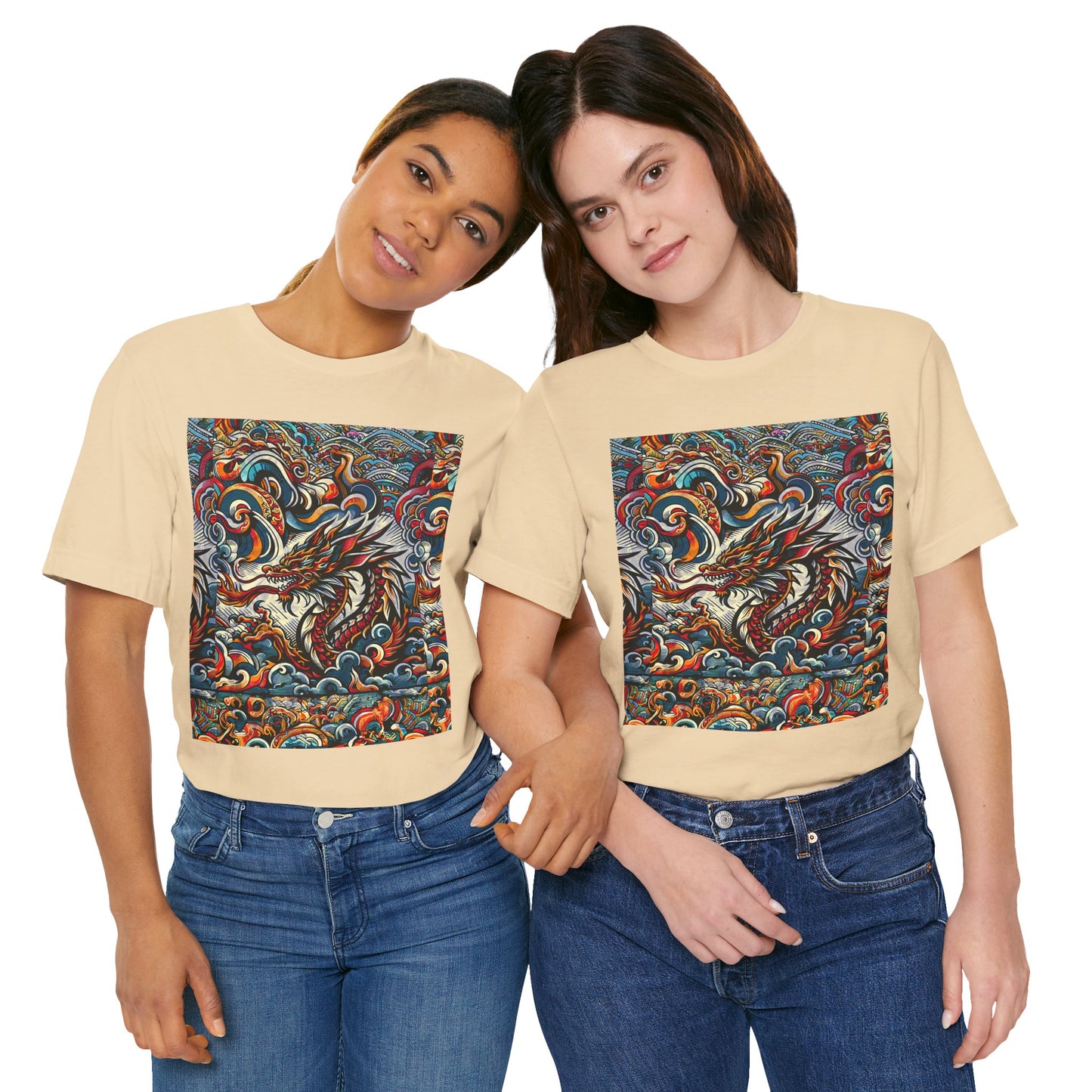 Vibrant Dragon Graphic Tee - Unisex Jersey Short Sleeve Shirt