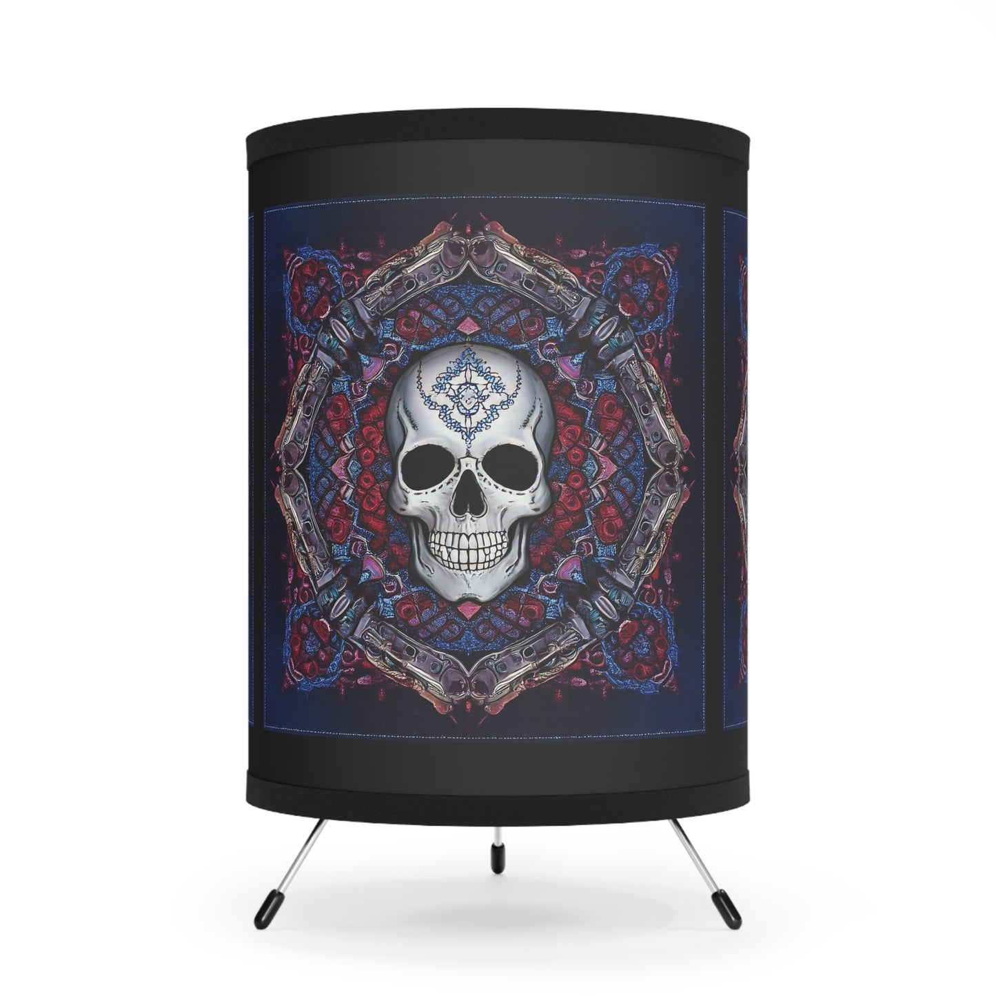 Skull Tripod Lamp with High-Res Printed Shade, US\CA plug