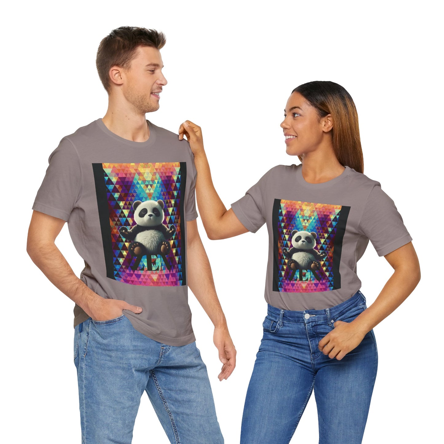 Colorful Panda Graphic Tee - Unisex Jersey Short Sleeve