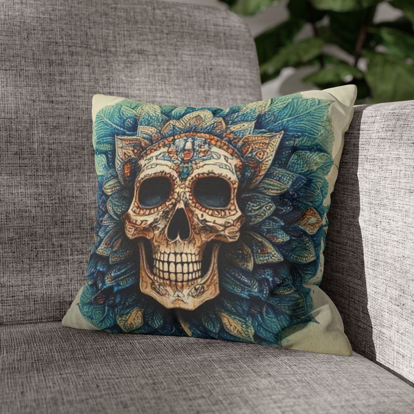 Spun Polyester Square Pillowcase