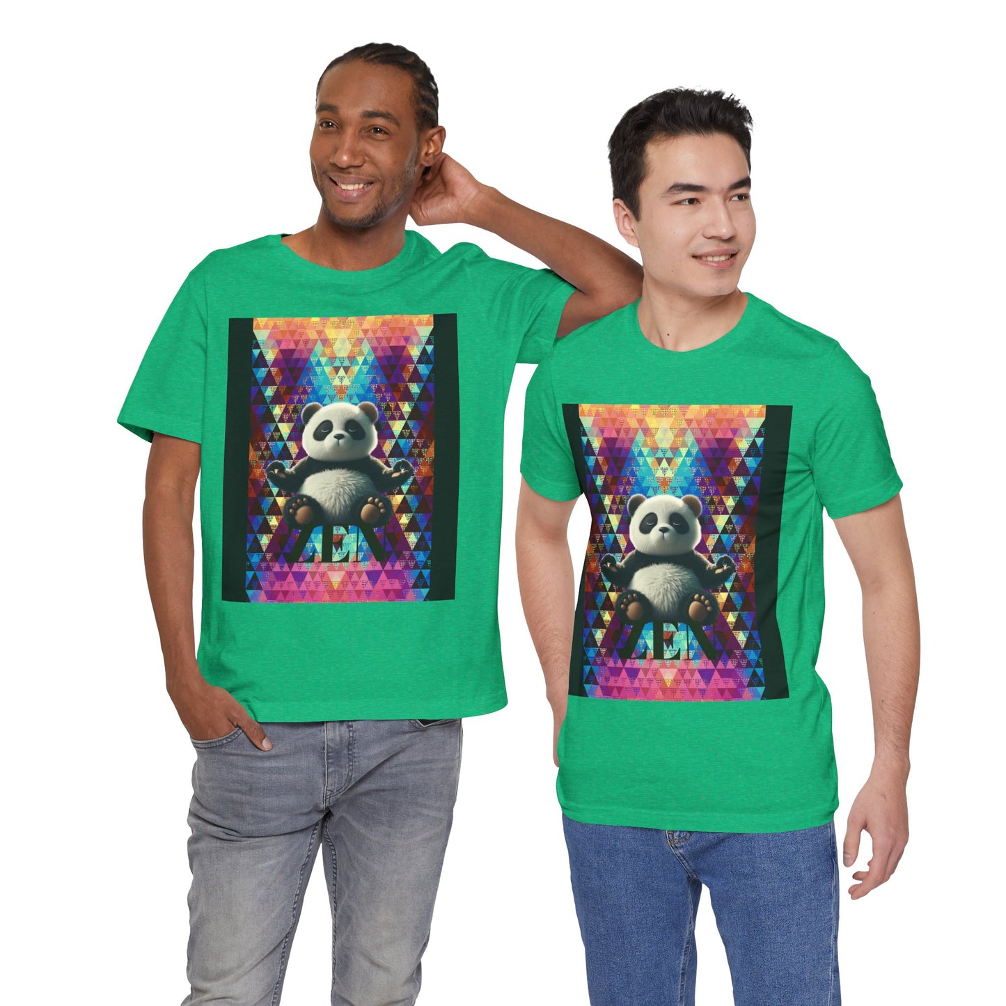 Colorful Panda Graphic Tee - Unisex Jersey Short Sleeve