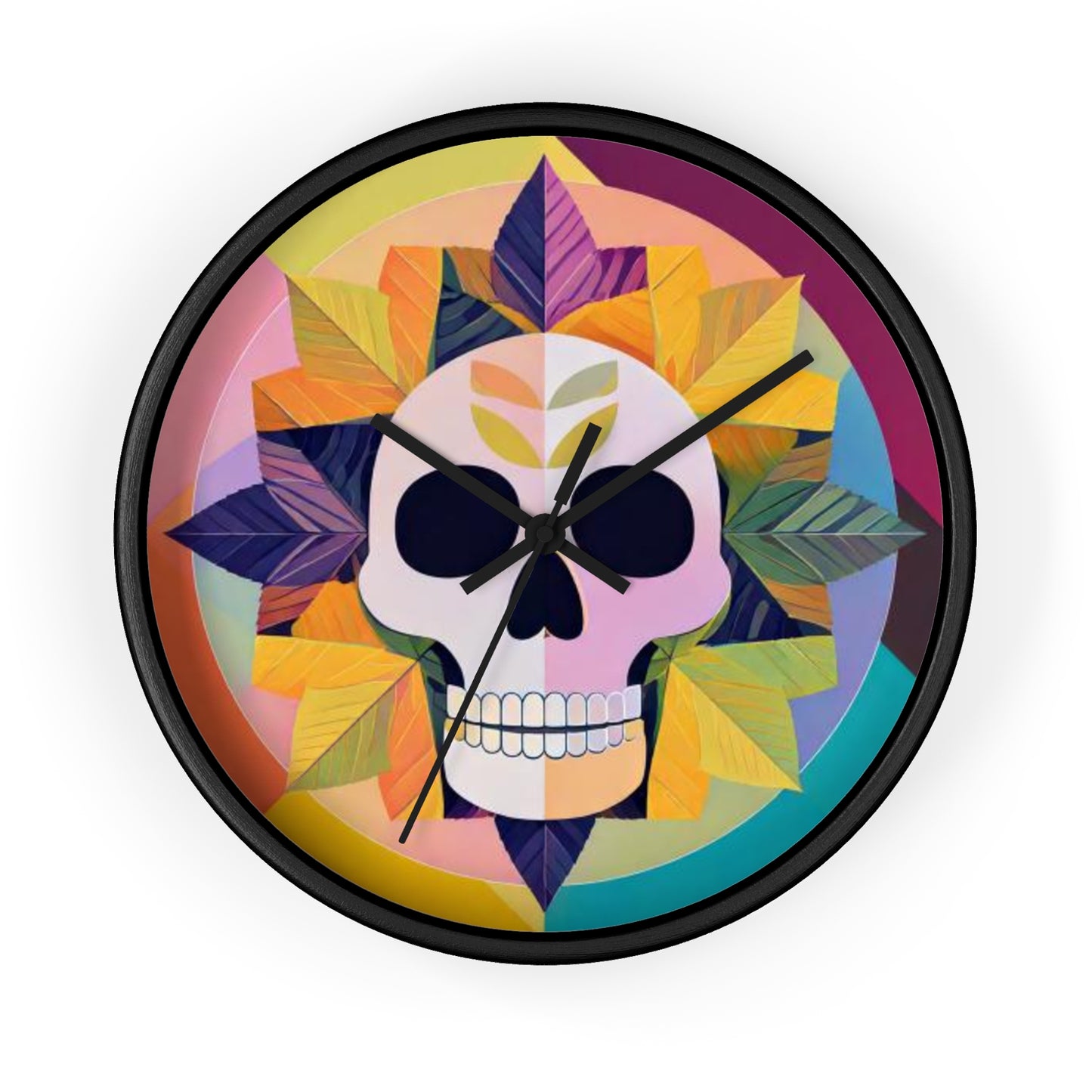Sugar Skull Bloom Wall Clock