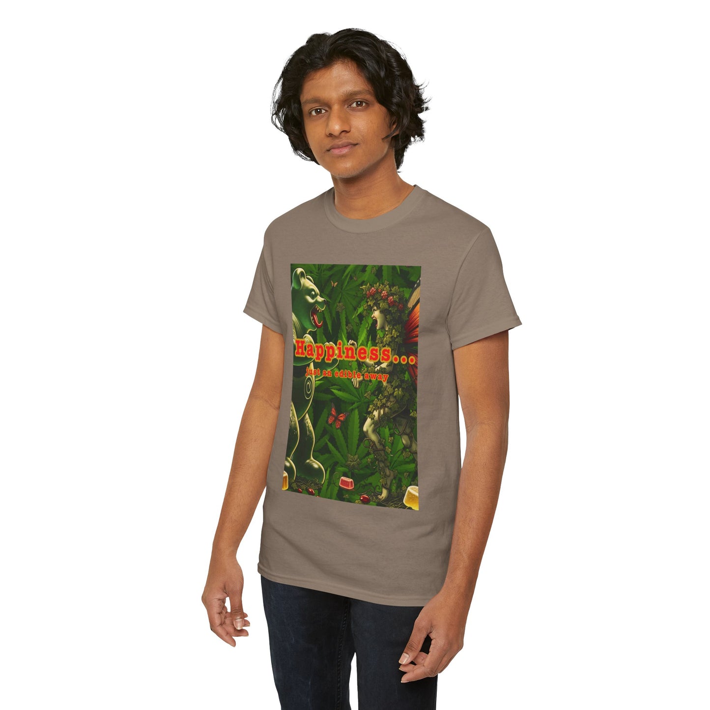 Happiness Jungle Unisex Heavy Cotton Tee, Graphic T-Shirt, Nature Lover Gift, Summer Wardrobe Essential, Unisex Casual Wear