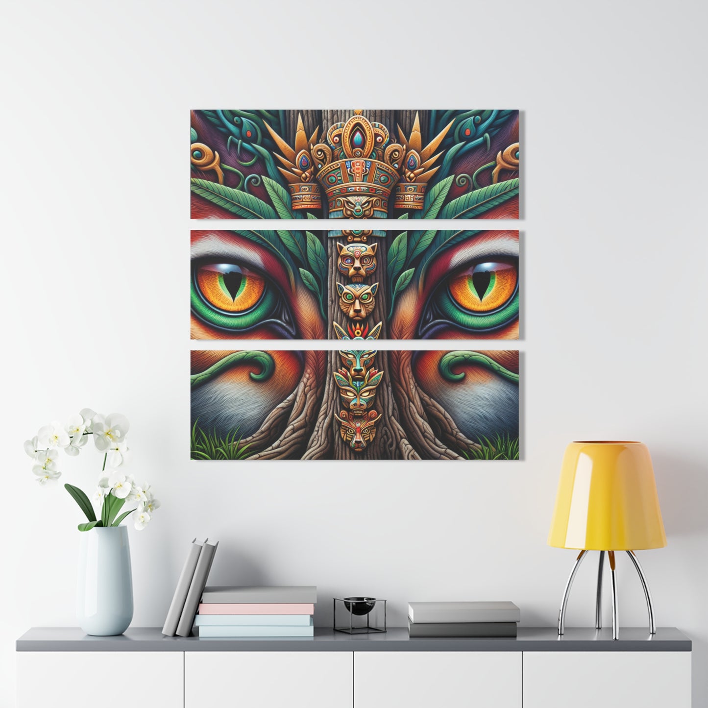 Trippy Aztec Acrylic Prints (Triptych)
