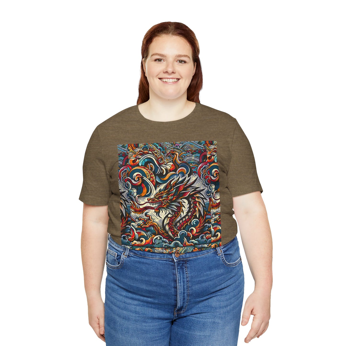 Vibrant Dragon Graphic Tee - Unisex Jersey Short Sleeve Shirt