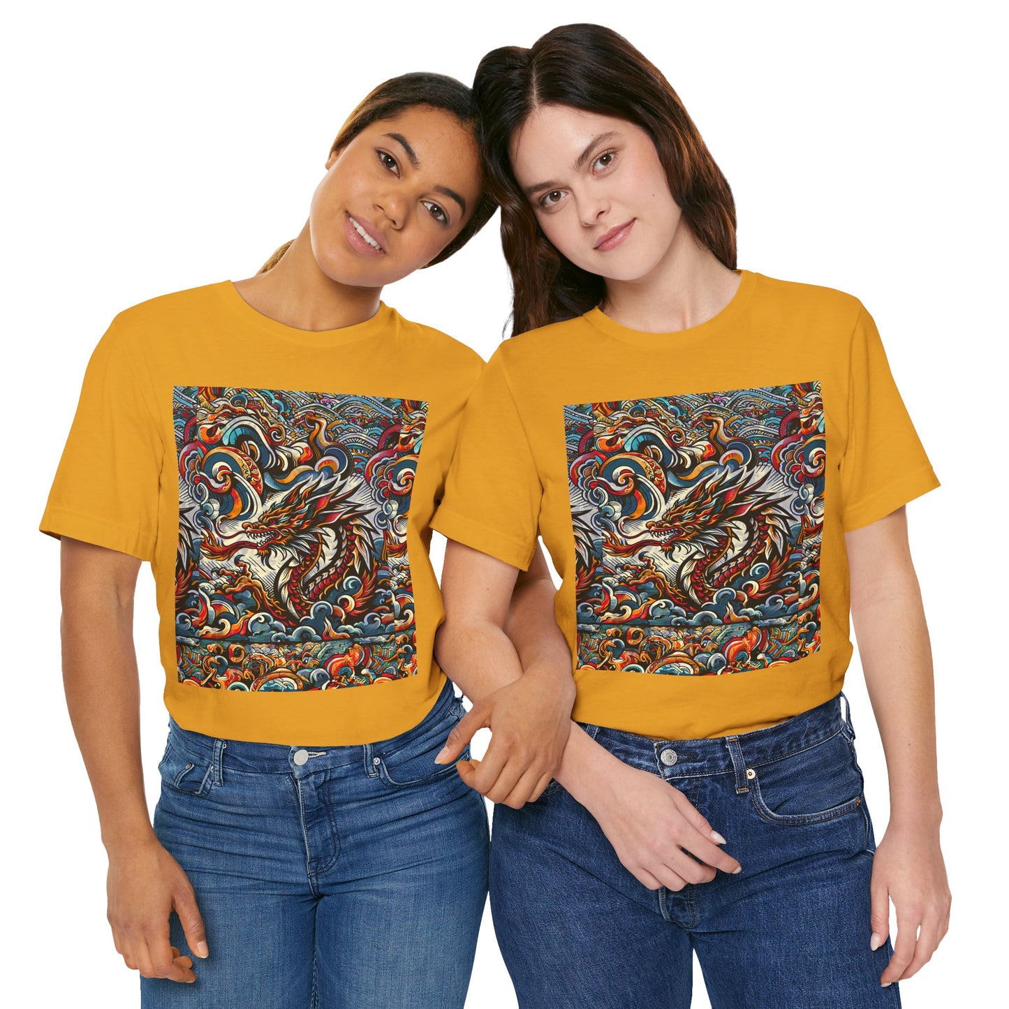 Vibrant Dragon Graphic Tee - Unisex Jersey Short Sleeve Shirt