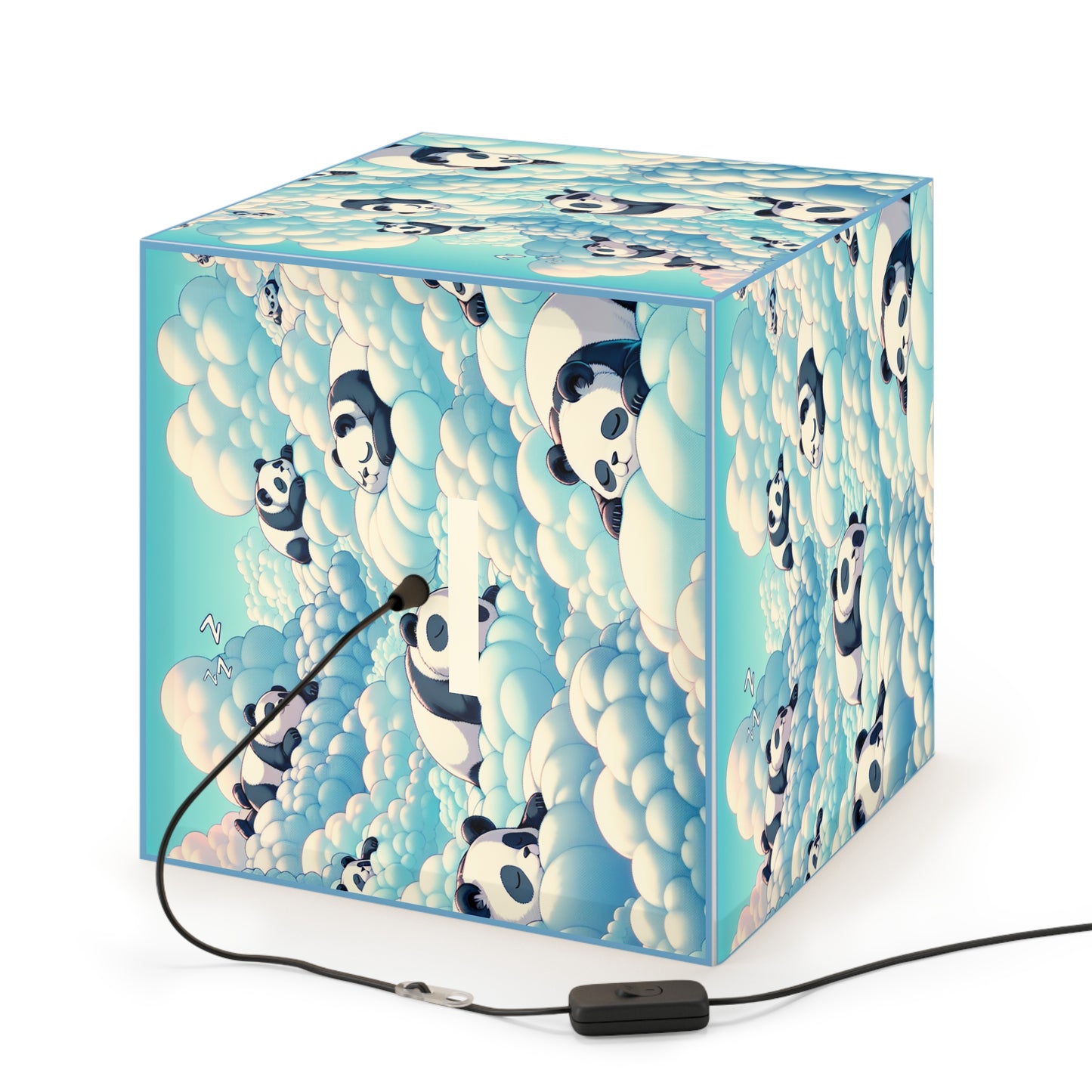 Sleepy Panda Light Cube Lamp