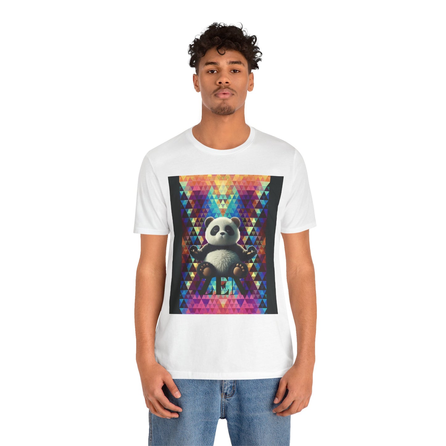 Colorful Panda Graphic Tee - Unisex Jersey Short Sleeve