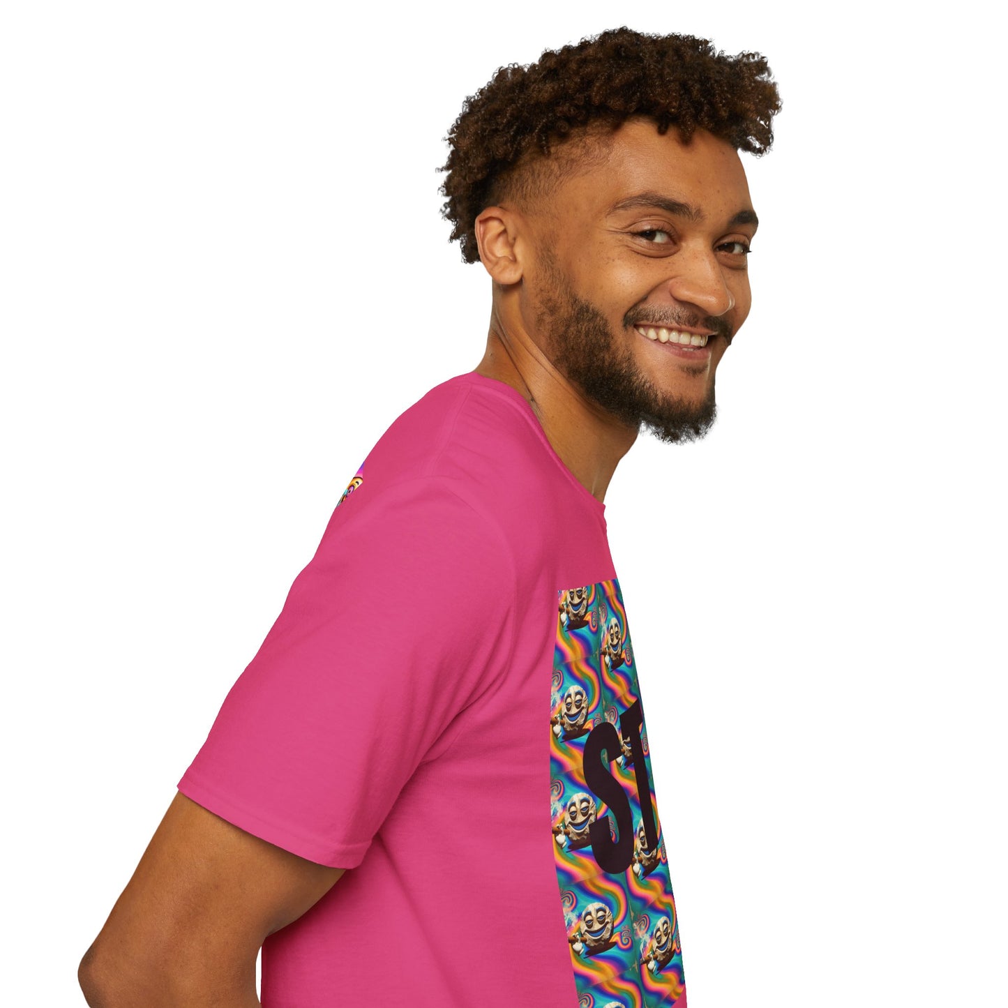 Stay Stoned Unisex Softstyle T-Shirt - Retro Vibe Graphic Tee for Fun Gatherings