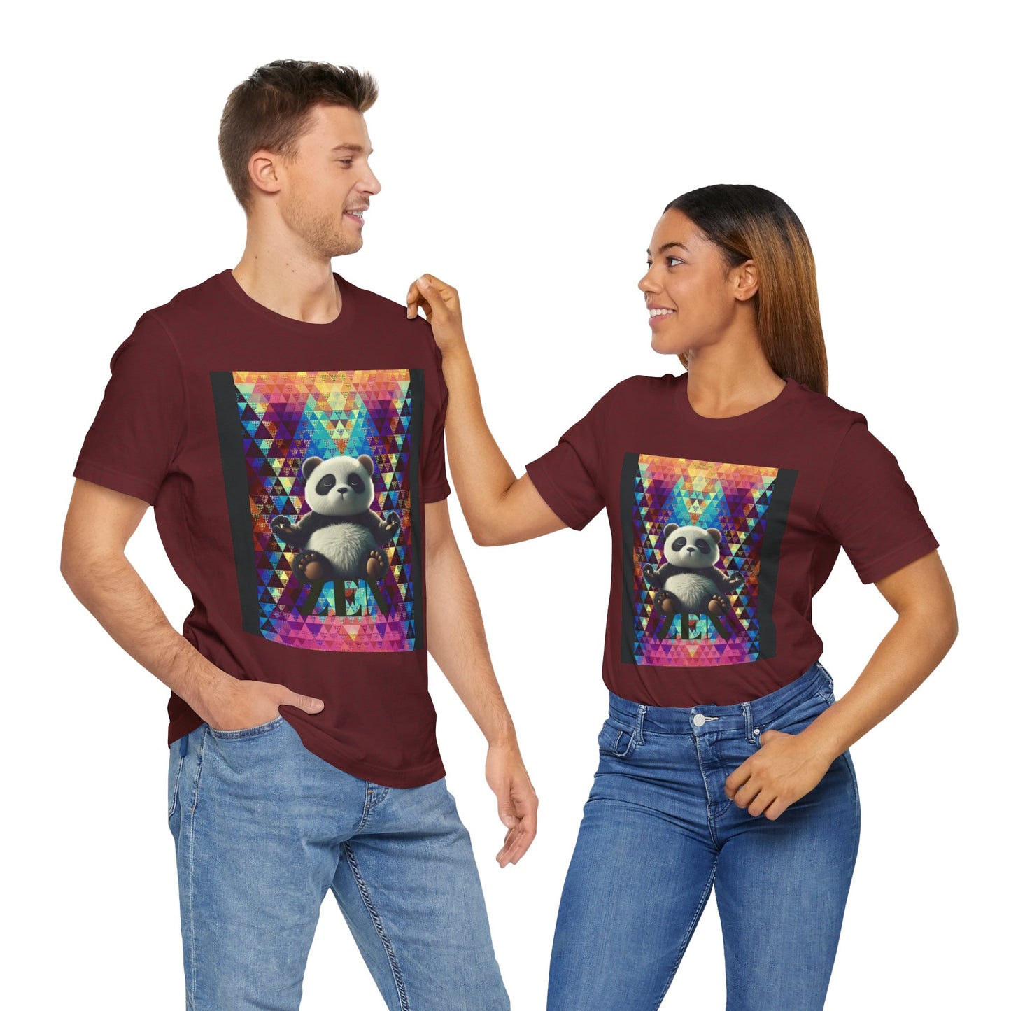 Colorful Panda Graphic Tee - Unisex Jersey Short Sleeve