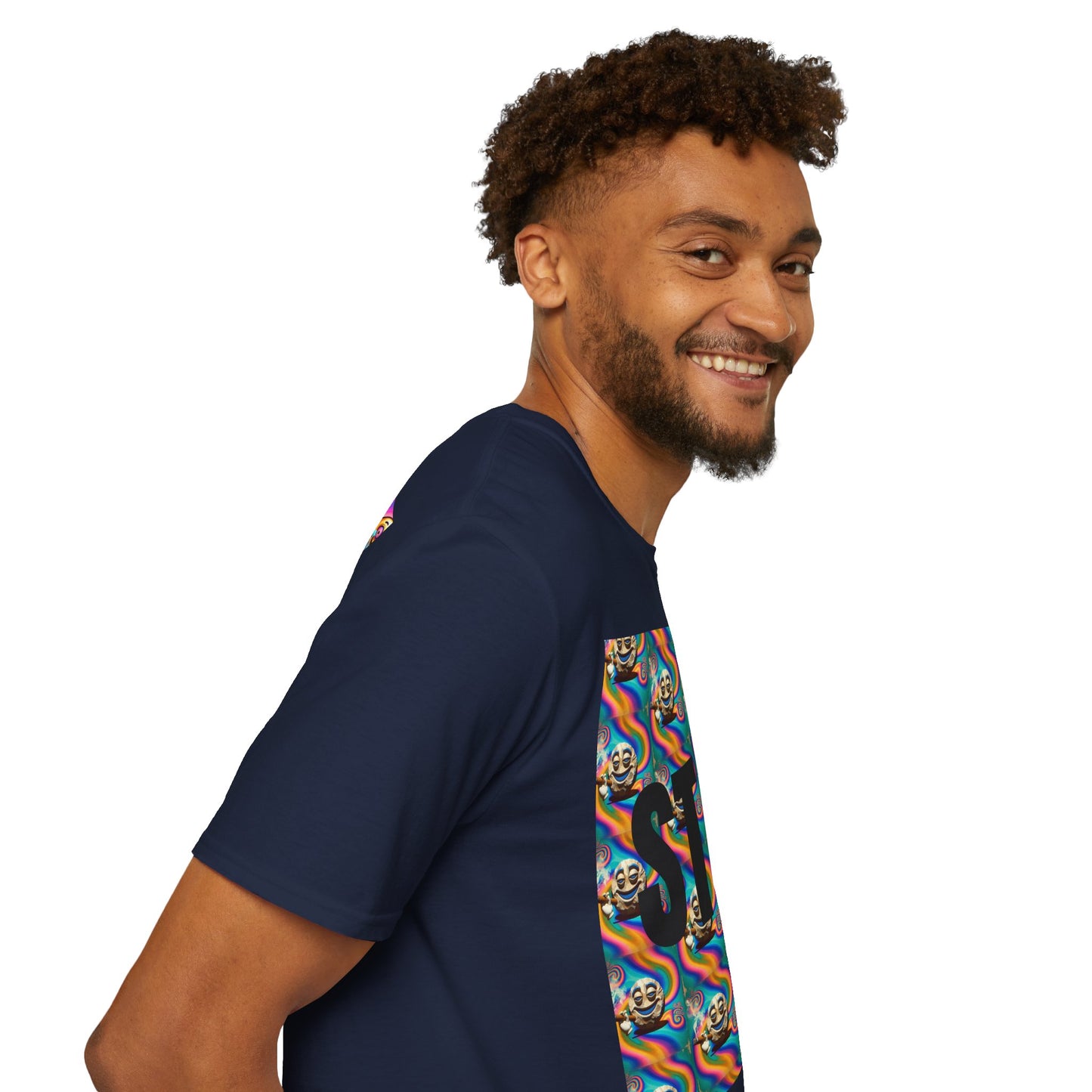 Stay Stoned Unisex Softstyle T-Shirt - Retro Vibe Graphic Tee for Fun Gatherings