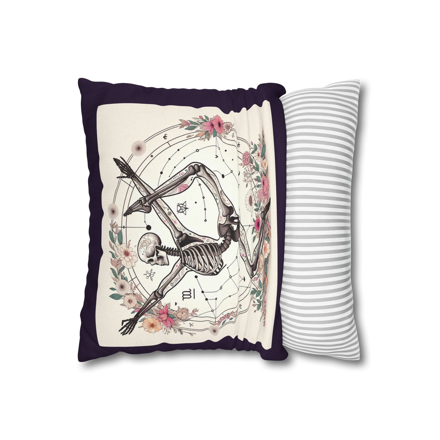 Astrological Skeleton Decorative Pillowcase