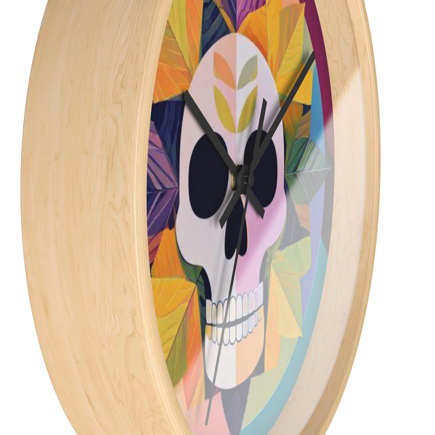 Sugar Skull Bloom Wall Clock
