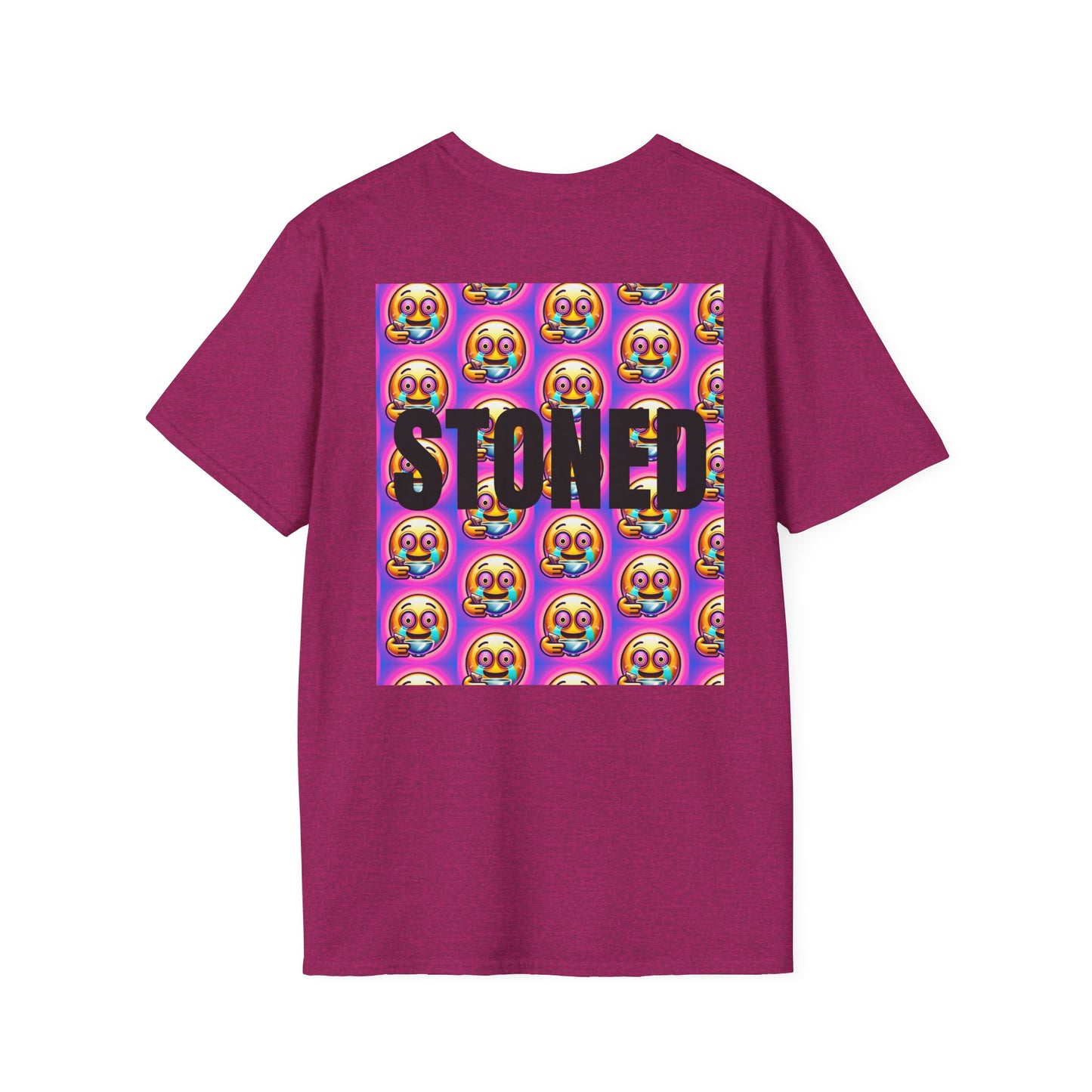 Stay Stoned Unisex Softstyle T-Shirt - Retro Vibe Graphic Tee for Fun Gatherings