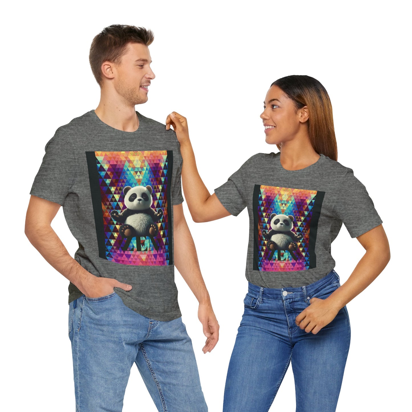 Colorful Panda Graphic Tee - Unisex Jersey Short Sleeve