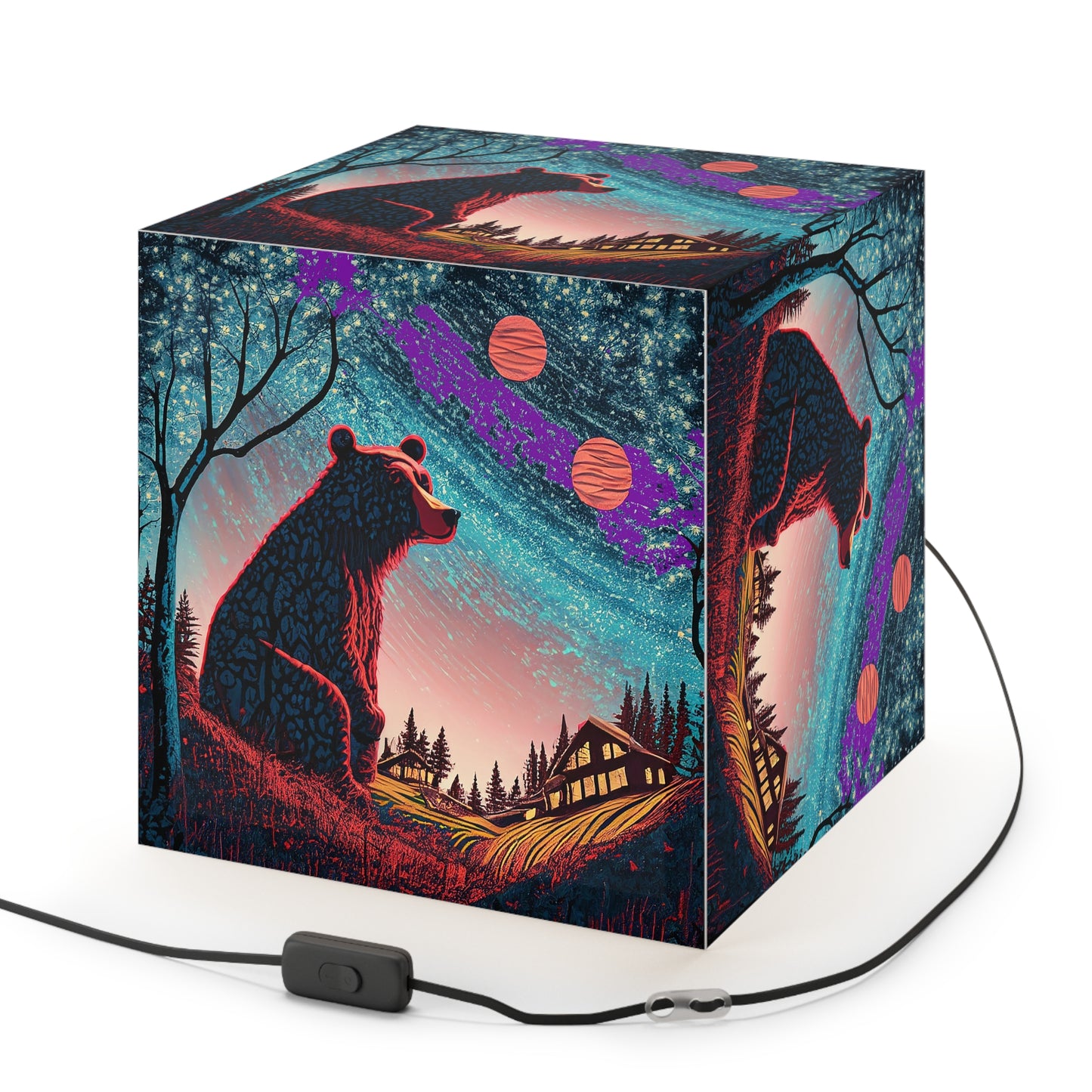 Star Filled Light Cube Lamp