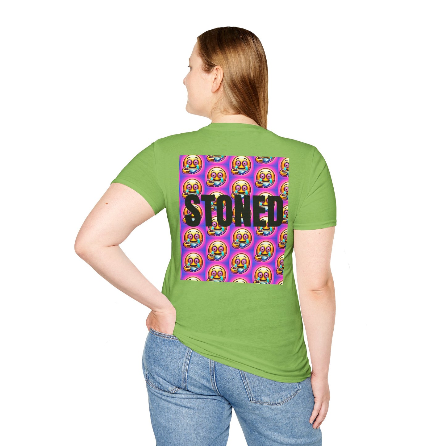 Stay Stoned Unisex Softstyle T-Shirt - Retro Vibe Graphic Tee for Fun Gatherings