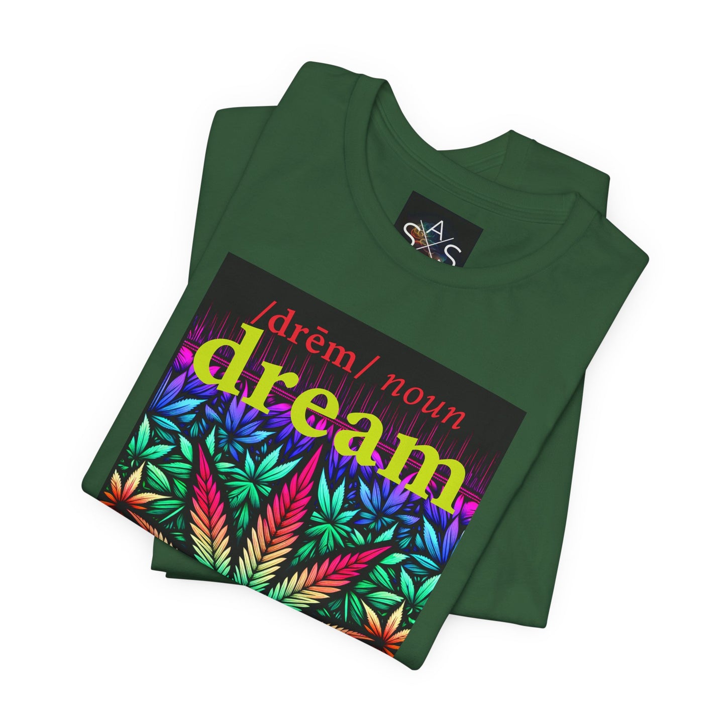 Dream Inspired Unisex Jersey Tee - Vibrant Cannabis Graphic T-Shirt
