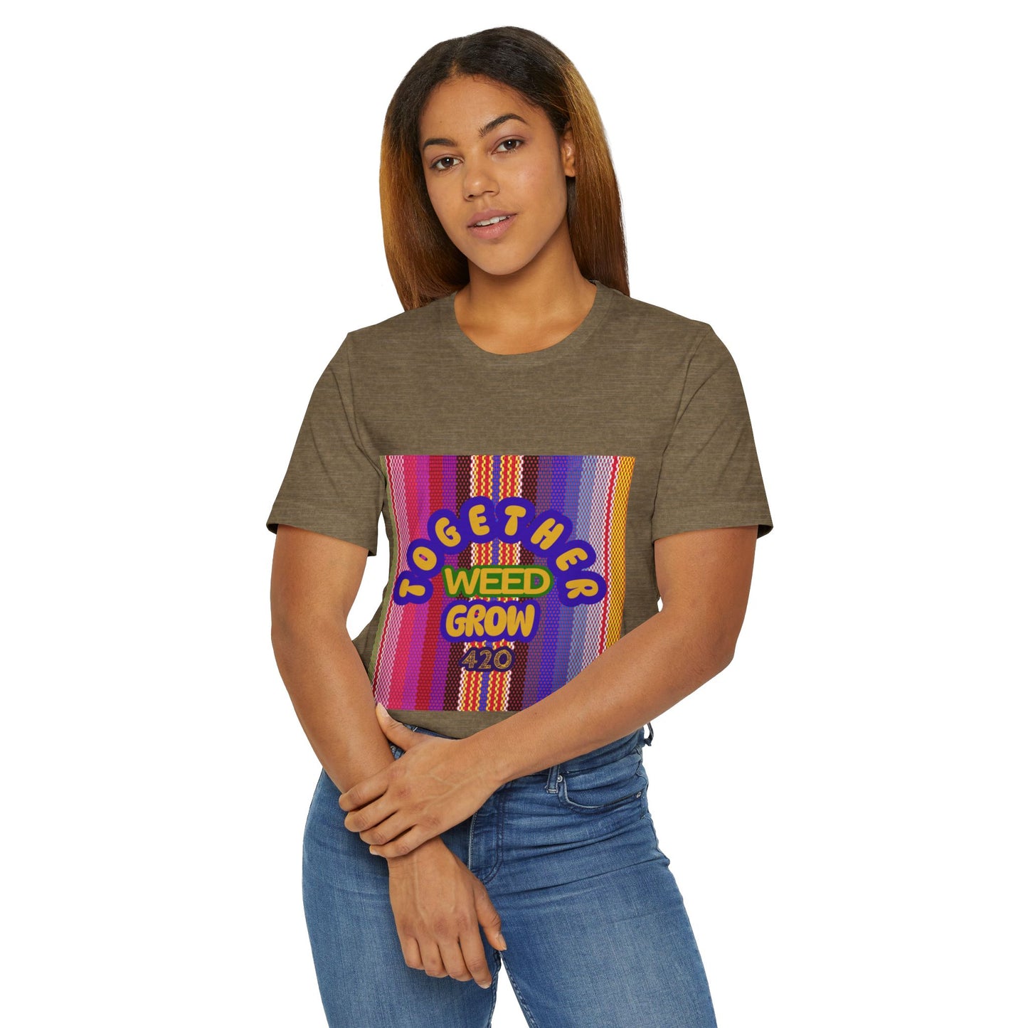 Together We Grow Weed Unisex Jersey T-Shirt - Vibrant Cannabis Culture Tee for 420 Enthusiasts